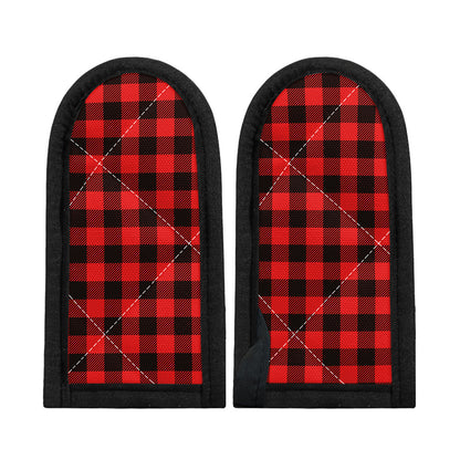 Hot Red Buffalo Plaid Print Skillet Handle Cover