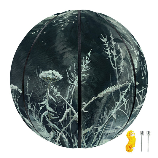 Howling Snowy Wolf Painting Print Basketball