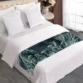 Howling Snowy Wolf Painting Print Bed Runner