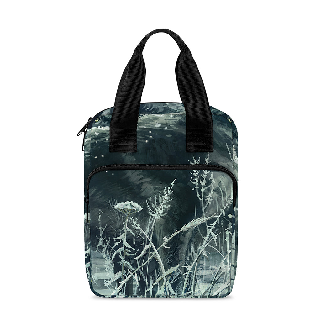 Howling Snowy Wolf Painting Print Bible Tote Bag