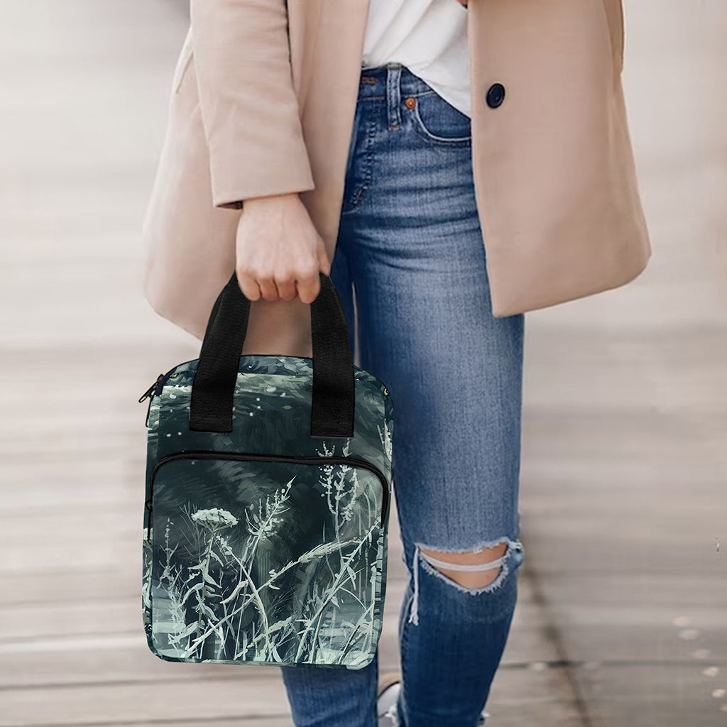 Howling Snowy Wolf Painting Print Bible Tote Bag