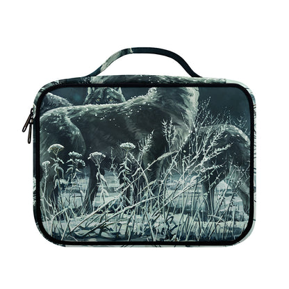 Howling Snowy Wolf Painting Print Briefcase Bible Bag