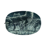 Howling Snowy Wolf Painting Print Car Side Mirror Covers
