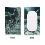 Howling Snowy Wolf Painting Print Changing Pad Cover