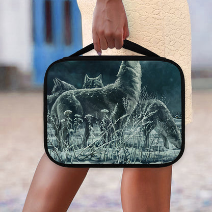 Howling Snowy Wolf Painting Print Classic Bible Case