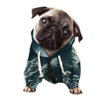 Howling Snowy Wolf Painting Print Dog Zip Up Hoodie