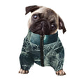 Howling Snowy Wolf Painting Print Dog Zip Up Jacket
