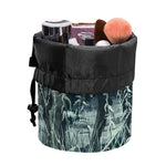 Howling Snowy Wolf Painting Print Drawstring Makeup Bag