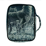 Howling Snowy Wolf Painting Print Front Pocket Bible Bag