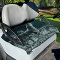 Howling Snowy Wolf Painting Print Golf Cart Seat Cover