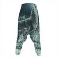 Howling Snowy Wolf Painting Print Hammer Pants
