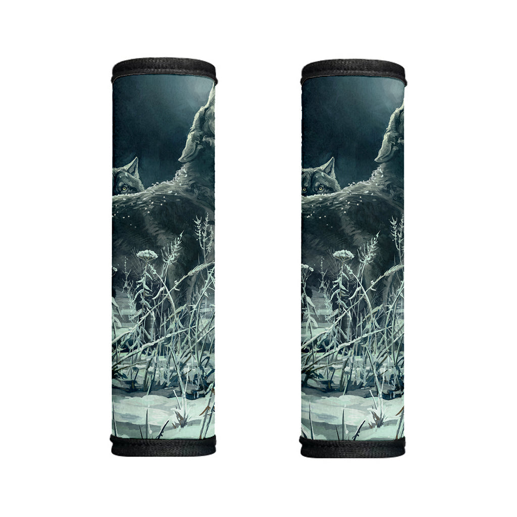 Howling Snowy Wolf Painting Print Handle Covers