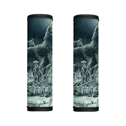 Howling Snowy Wolf Painting Print Handle Covers