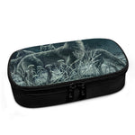 Howling Snowy Wolf Painting Print Insulin Cooler Travel Case