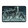 Howling Snowy Wolf Painting Print Kitchen Mat