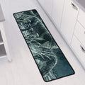Howling Snowy Wolf Painting Print Long Kitchen Mat
