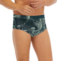 Howling Snowy Wolf Painting Print Men's Briefs
