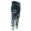 Howling Snowy Wolf Painting Print Men's Compression Pants