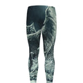 Howling Snowy Wolf Painting Print Men's Leggings