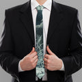 Howling Snowy Wolf Painting Print Necktie