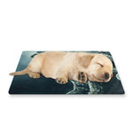 Howling Snowy Wolf Painting Print Pet Cooling Mat Cover