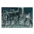 Howling Snowy Wolf Painting Print Placemat