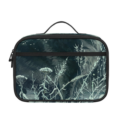 Howling Snowy Wolf Painting Print Portable Lunch Bag