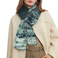 Howling Snowy Wolf Painting Print Scarf