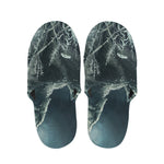 Howling Snowy Wolf Painting Print Slippers