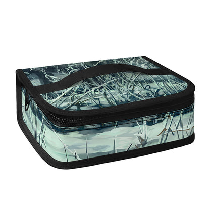 Howling Snowy Wolf Painting Print Small Lunch Bag