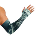 Howling Snowy Wolf Painting Print Sun Protection Arm Sleeves