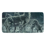 Howling Snowy Wolf Painting Print Towel