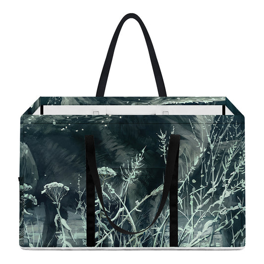 Howling Snowy Wolf Painting Print Utility Tote Bag
