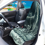 Howling Snowy Wolf Painting Print Waterproof Car Seat Cover