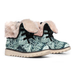 Howling Snowy Wolf Painting Print Winter Boots