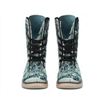 Howling Snowy Wolf Painting Print Winter Boots