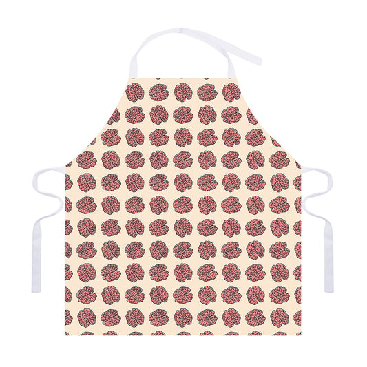 Human Brain Pattern Print Adjustable Apron