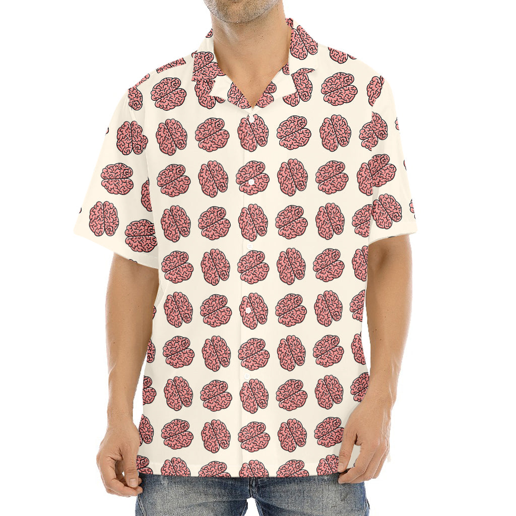Human Brain Pattern Print Aloha Shirt