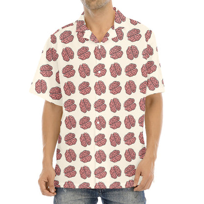Human Brain Pattern Print Aloha Shirt