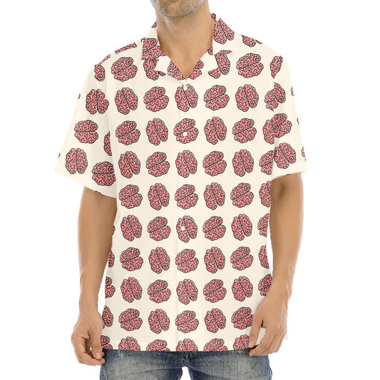 Human Brain Pattern Print Aloha Shirt