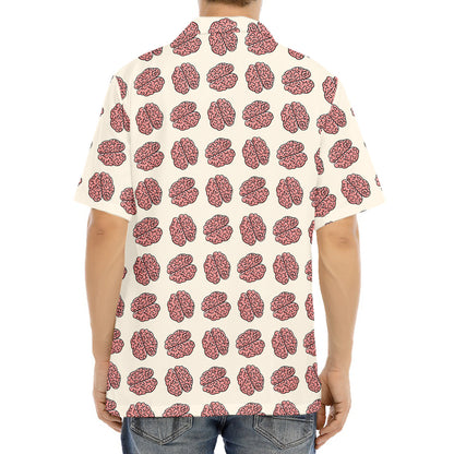 Human Brain Pattern Print Aloha Shirt