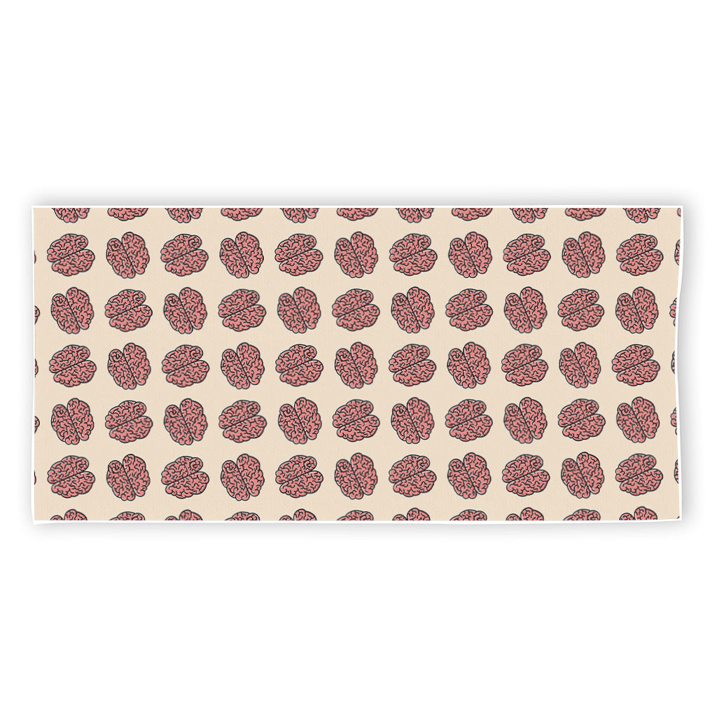 Human Brain Pattern Print Beach Towel