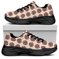 Human Brain Pattern Print Black Chunky Shoes