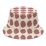 Human Brain Pattern Print Bucket Hat