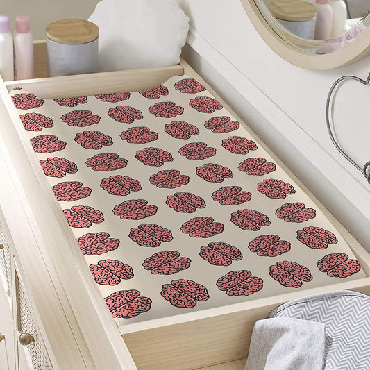 Human Brain Pattern Print Changing Pad Cover