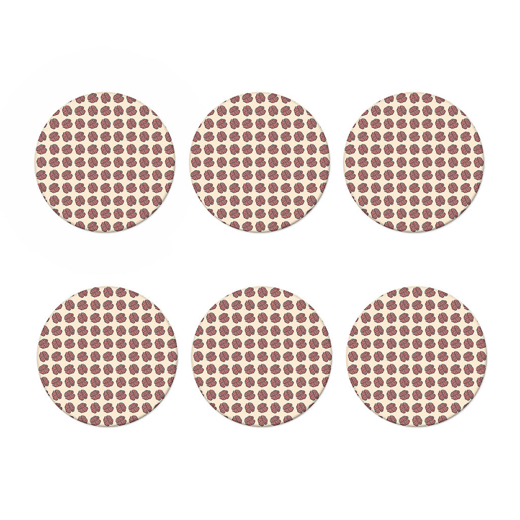 Human Brain Pattern Print Coaster Set