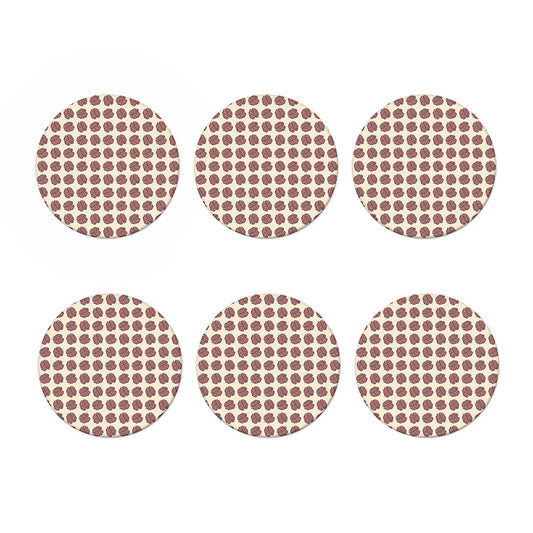 Human Brain Pattern Print Coaster Set