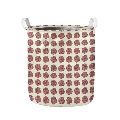Human Brain Pattern Print Collapsible Laundry Basket