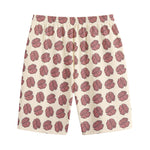 Human Brain Pattern Print Cotton Shorts