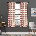 Human Brain Pattern Print Grommet Curtain Panels